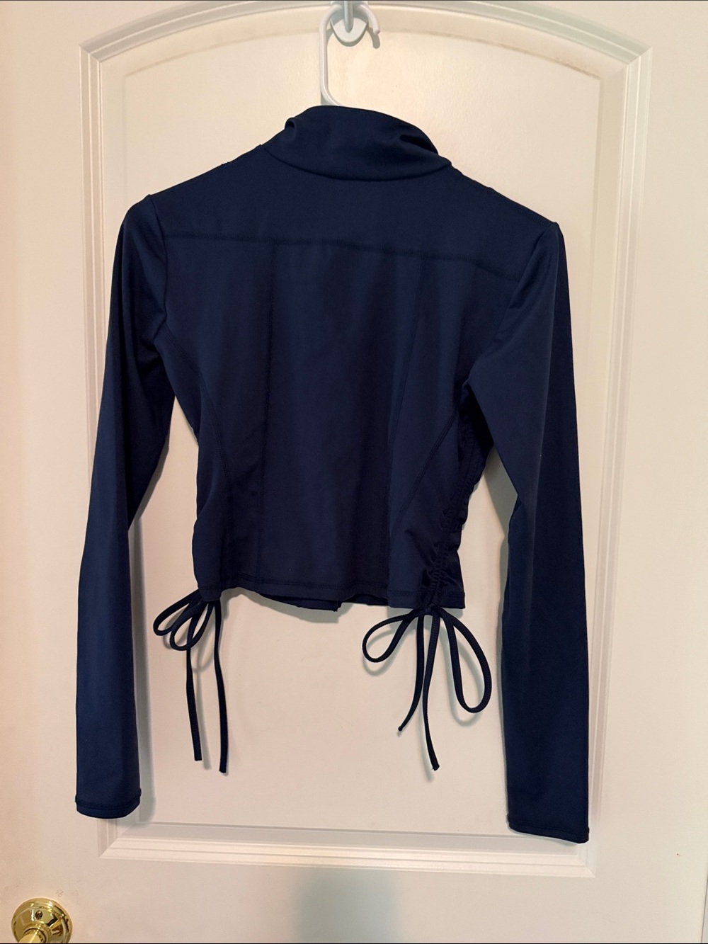 Women’s Pac Sun Navy Zip-Up Athletic Jacket with Drawcord Waist - Picture 5 of 5